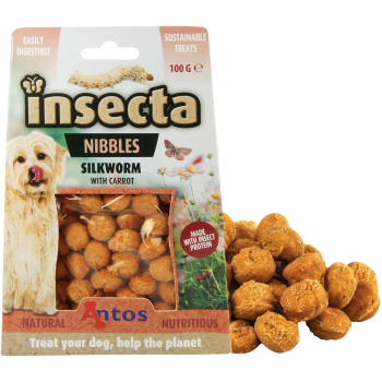 ANTOS INSECTA Silkworm/Carrot skanėstai šunim 100g