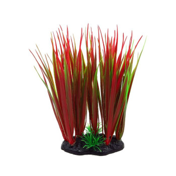 AQUA NOVA plastikinis augalas raudona/žalia 13cm