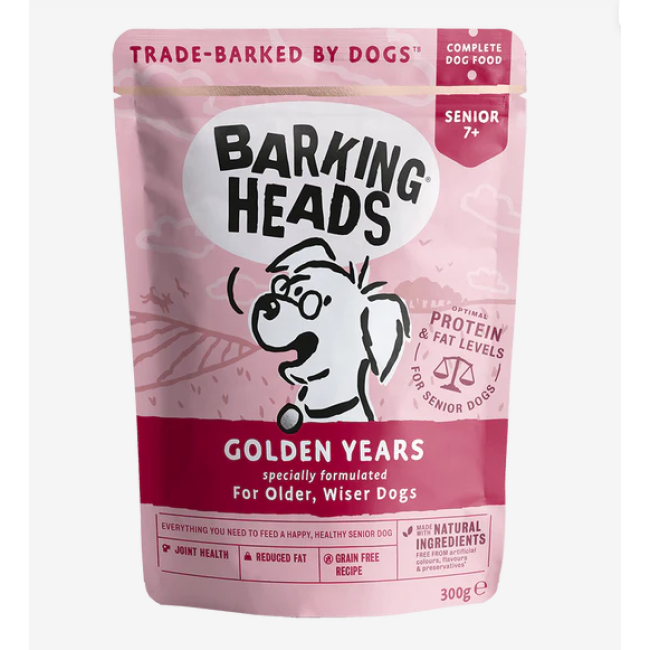BARKING HEADS Wet Golden Years 300g Pouch 10vnt