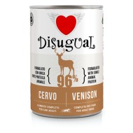 DISUGUAL MonoProtein pilnvērtīga konservēta barība suņiem ar brieža gaļu, 400 g