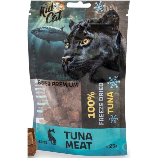 KIDCAT 100% liofilizēti tunča kubiņi kaķiem, 25 g