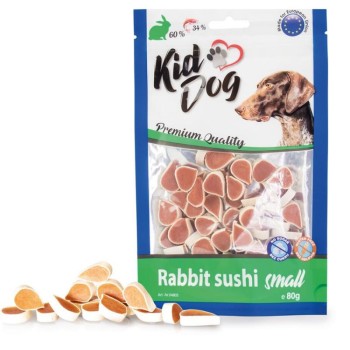KIDDOG Sushi gardums suņiem ar truša gaļu un mencu, 80 g