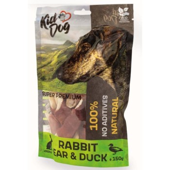 KIDDOG truša ausis, aptītas ar pīles gaļu, 150 g
