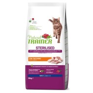 NATURAL TRAINER Cat Adult Sterilised Turkey su kalakutiena 10kg