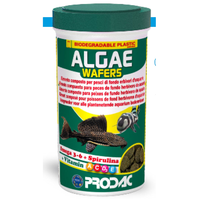 PRODAC ALGAE WAFERS augu plāksne zivīm 250ml 125g