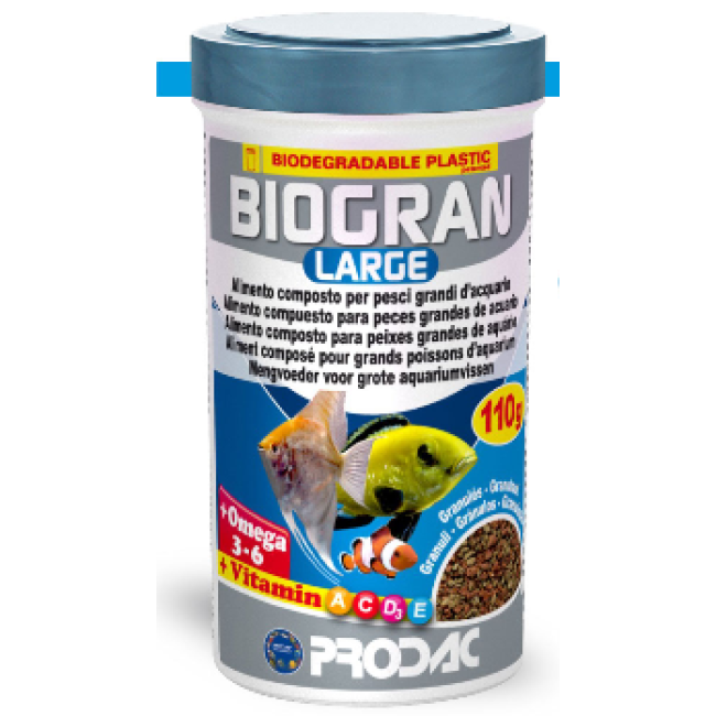 PRODAC BIOGRAN MEDIUM vidēja izmēra graudi zivīm 250ml 120g
