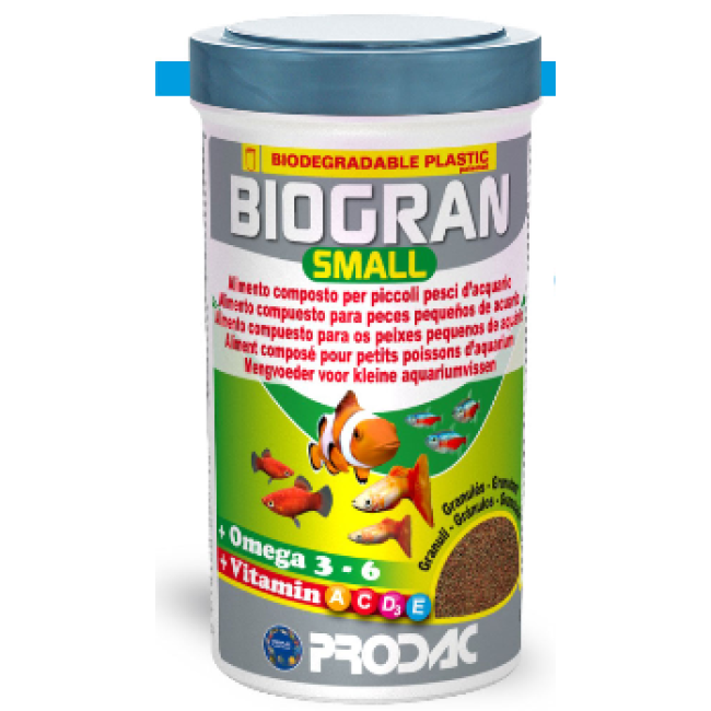 PRODAC BIOGRAN SMALL smalkas granulas zivīm 100ml 45g