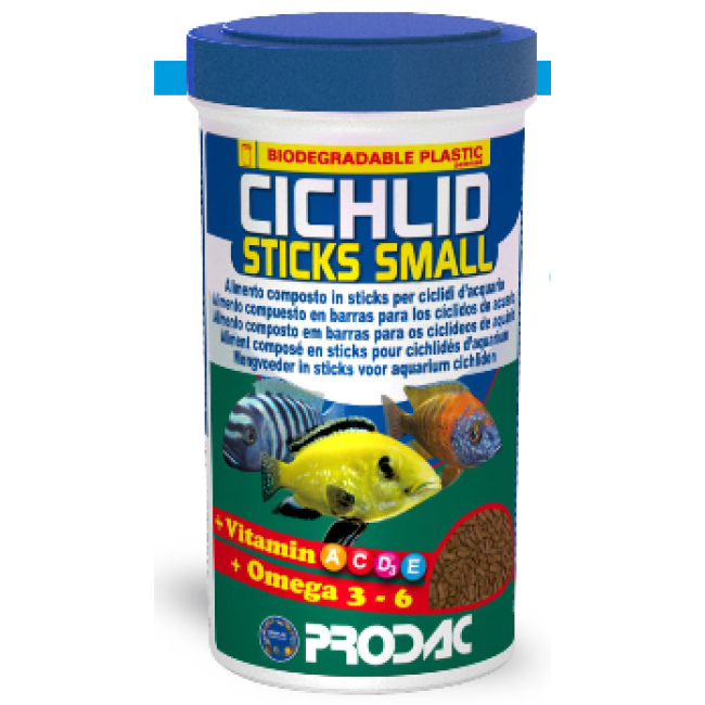 PRODAC CICHLID STICKS SMALL barības stienis ciklidiem 250ml 90g