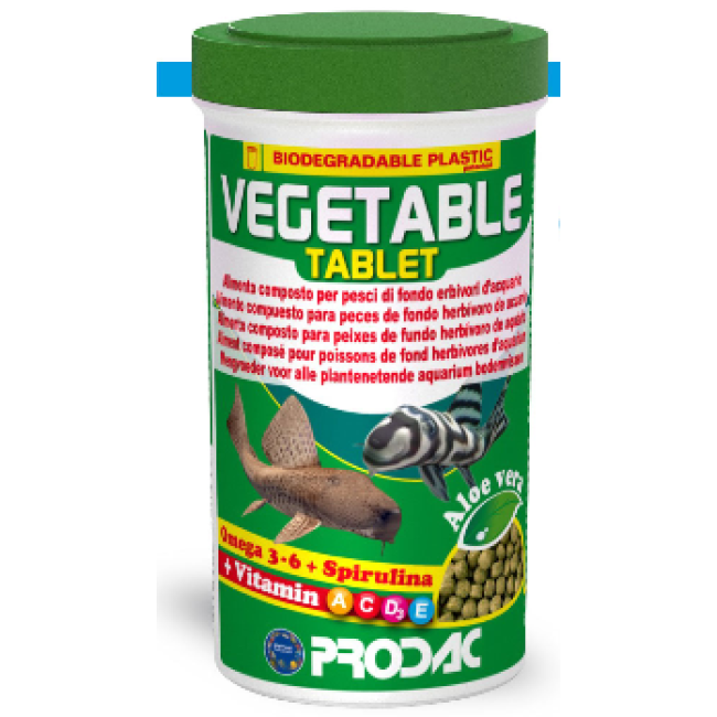 PRODAC VEGETABLE TABLET tabletes veg. apakšējām zivīm 100ml 60g