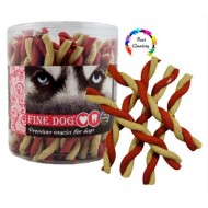 FINE DOG Jerky nūjiņas ar vaniļas un liellopa gaļas garšu, 12,5 cm, 50 gab.