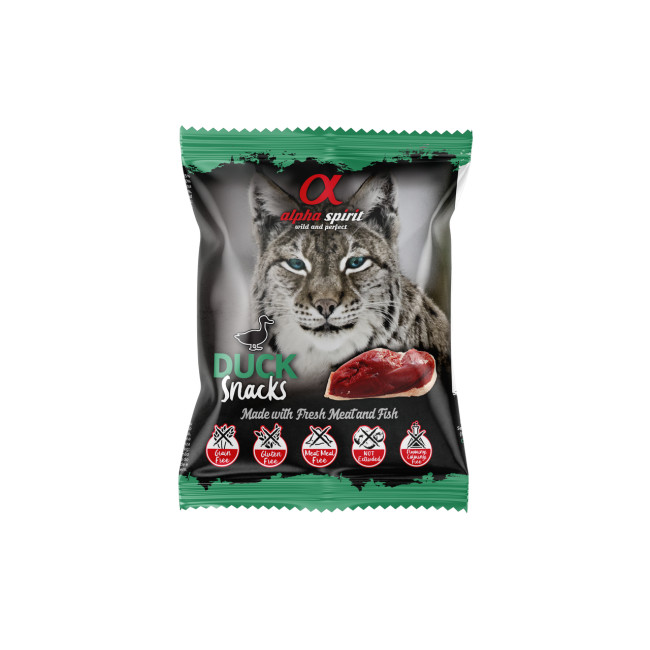 ALPHA SPIRIT SNACKS CAT skanukai katėms su antiena 50g