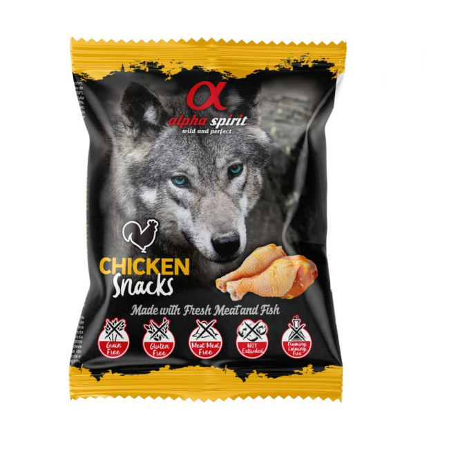 ALPHA SPIRIT SNACKS DOG skanėstai šunims su vištiena 50g