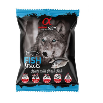 ALPHA SPIRIT SNACKS DOG skanėstai šunims su žuvimi 50g