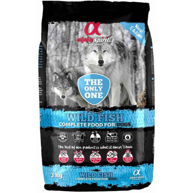 ALPHA SPIRIT WILD FISH pašaras šunims su žuvimi 3kg