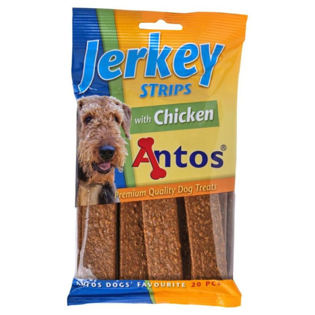 ANTOS Jerkey Strips Chicke 20vnt. plokštelės su vištiena (14)