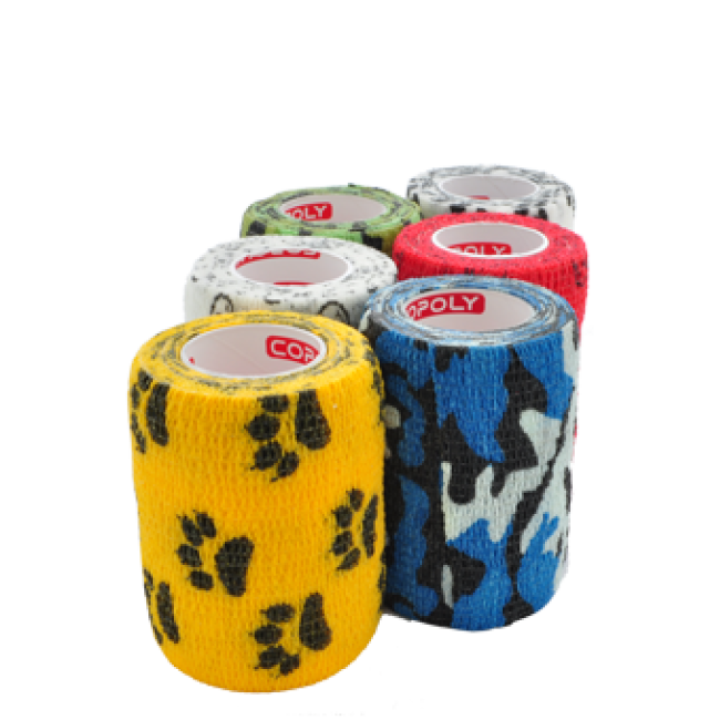 COPOLY tvarstis gyvūnų žaizdoms raš. MIX 7.5x450cm 12vnt