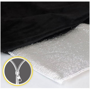 CROCI Furry juodas savaime šildantis kilimėlis 48x38cm