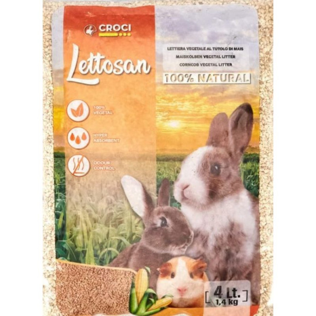 CROCI Lettosan kukurūzų kraikas graužikams 4l (4)