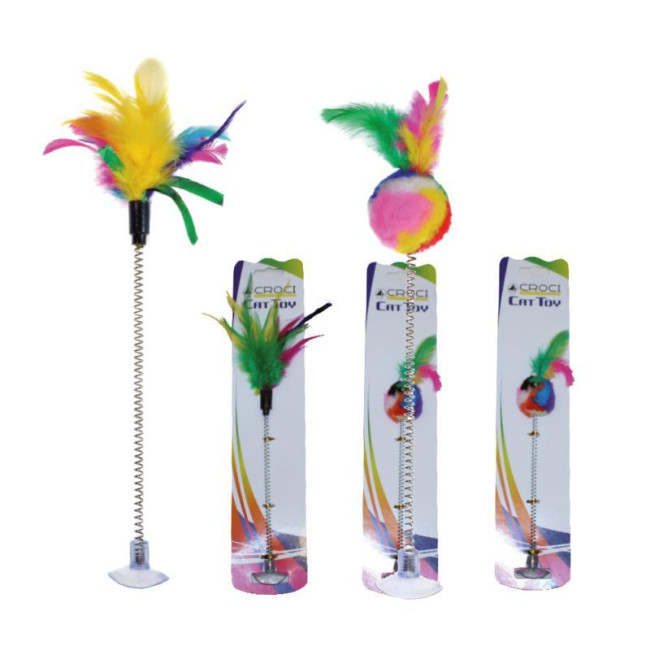 CROCI spyruoklė su plunksnomis katėms 29cm 2vnt