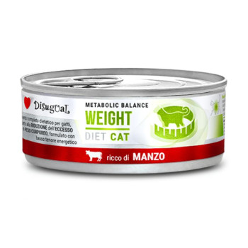 DISUGUAL Weight konservs kaķiem ar liellopu gaļu 85g (12)