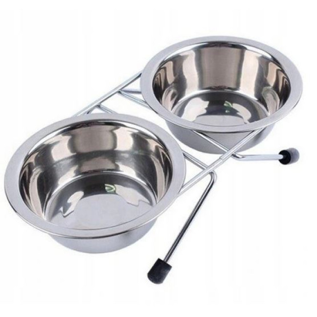 Dubenėliai metaliniai su stovu 2x950ml/16cm