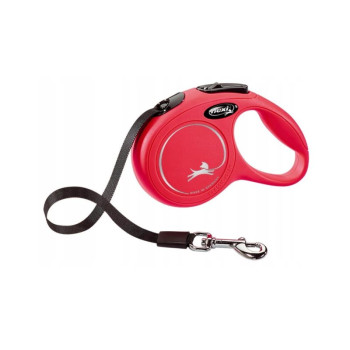 FLEXI New Classic Tape raudonas pavadėlis XS-3m 12kg