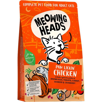 MEOWING HEADS Paw Lickin' Chicken (vištiena/žuvis) 4kg