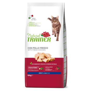 NATURAL TRAINER CAT ADULT CHICKEN su vištiena 10kg
