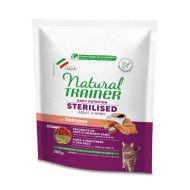 NATURAL TRAINER Kaķiem pieaugušajiem sterilizētiem laša ar laša 0.3kg