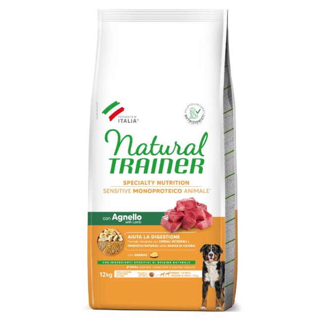NT ADULT DOG SENSITIVE NO GLUTEN M/M LAMB (ėriena) 12kg