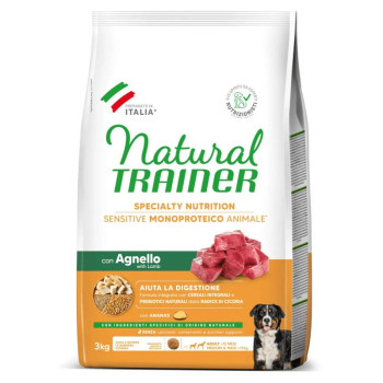 NT ADULT DOG SENSITIVE NO GLUTEN M/M LAMB (ėriena) 3kg