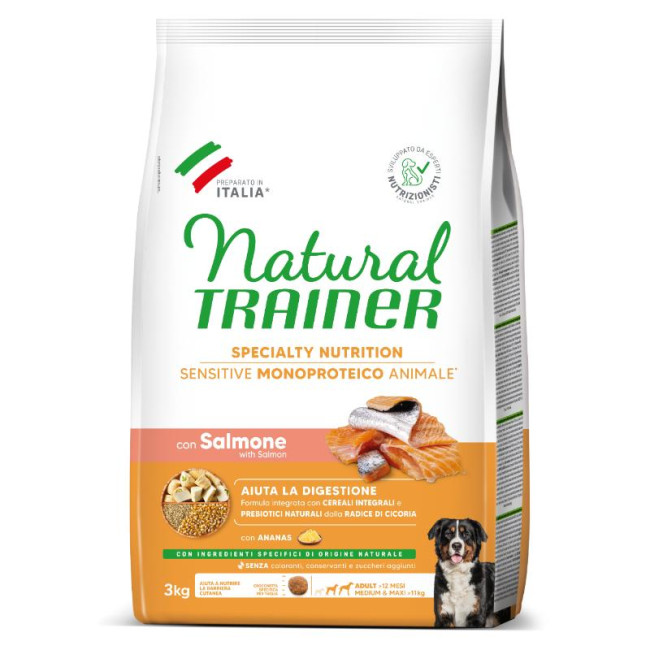 NT ADULT DOG SENSITIVE NO GLUTEN M/M SALMON (lašiša) 3kg