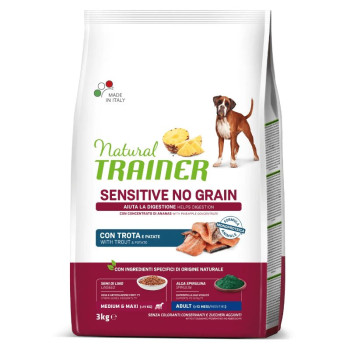 NT ADULT DOG SENSITIVE NO GRAIN M/M TROUT upėtakis 3kg (4)