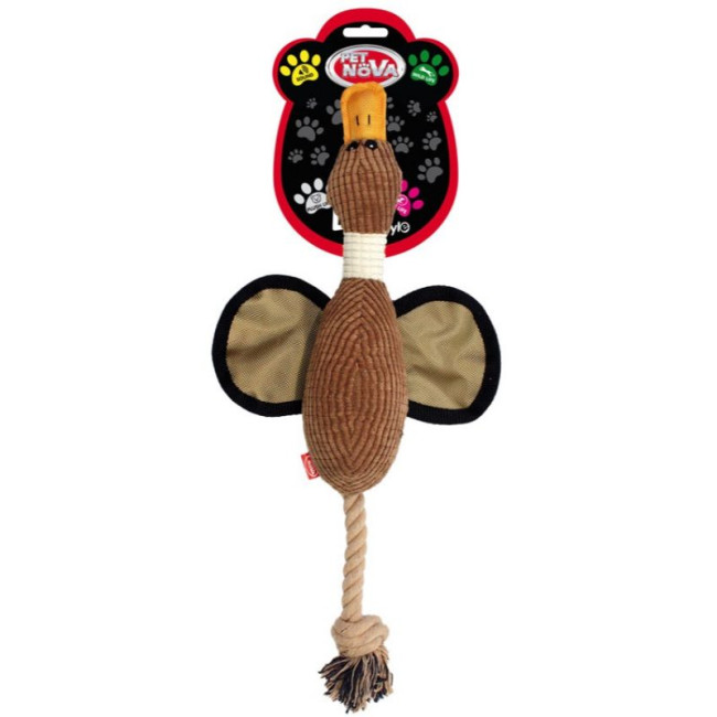 PET NOVA Plush duck minkštas žaislas šuniui 45cm
