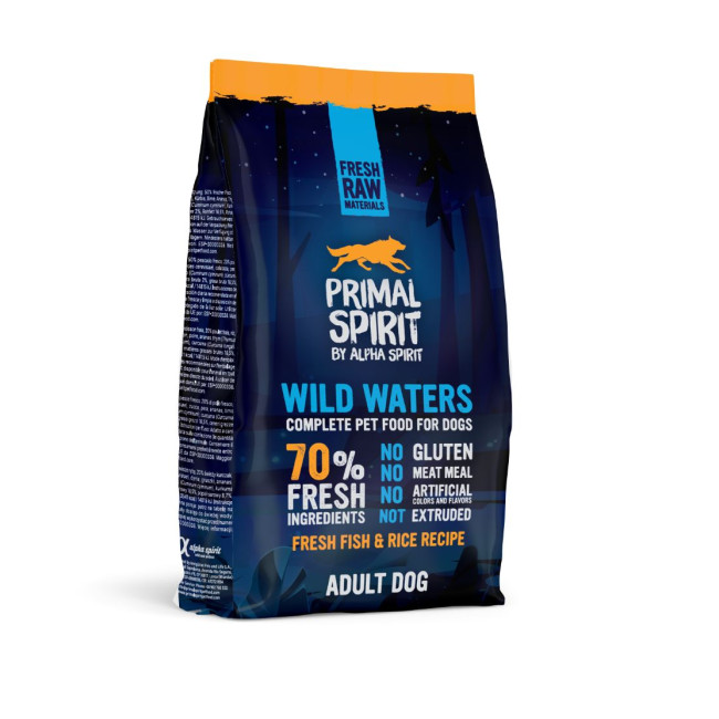 PRIMAL Wild Waters Adult Dog mitra barība suņiem 1kg