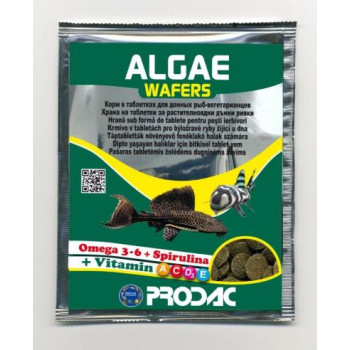 PRODAC ALGAE WAFERS augalinė plokštelė žuvims 15g (24)