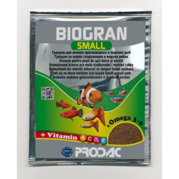 PRODAC BIOGRAN SMALL smulkios granulės žuvims 15g (24)