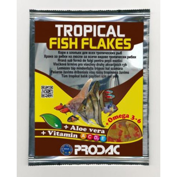 PRODAC TROPICAL FISH FLAKES dribsniai tropinėms žuvims 12g (24)