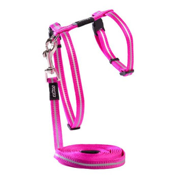 ROGZ atšvaitinės petnešos ir pavadėlis katei (rožinė)