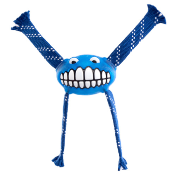 ROGZ Flossy Grinz mėlynas kamuolys su kojom 24cm