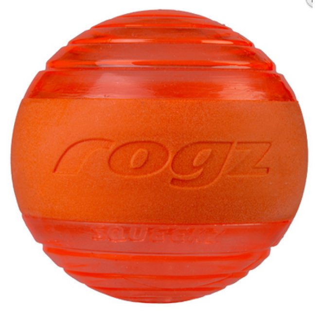 ROGZ Squeekz oranžinis kamuoliukas 6.4cm (plūduriuoja)