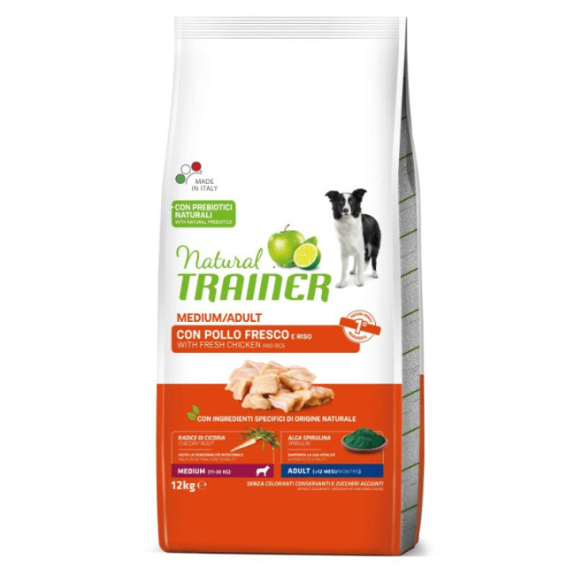 Trainer Natural MEDIUM ADULT su Vištiena 12kg
