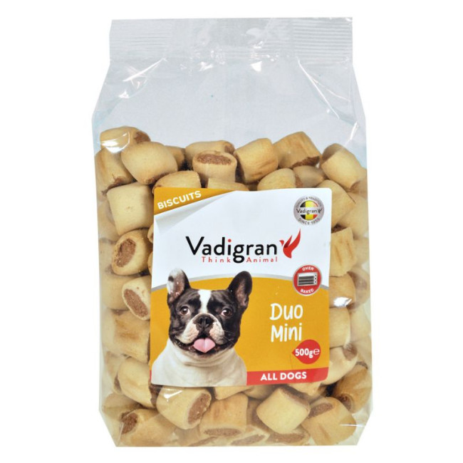 VADIGRAN Duo MINI sausainiai pagalvėlės šunims 500g