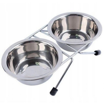 VADIGRAN metaliniai dubenėliai su stovu 2x350ml