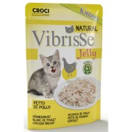 VIBRISSE konservi kucēniem vistas krūtiņā želejā 70g