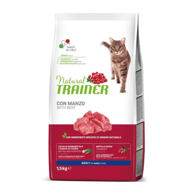 NATURAL TRAINER CAT ADULT BEEF su jautiena 1.5kg (6)