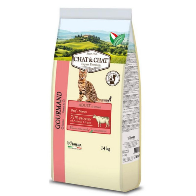 GHEDA Chat Expert Premium Beef pašaras katėms 14kg