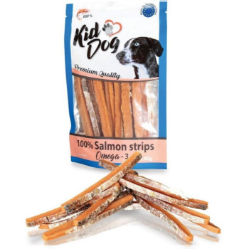 KIDDOG Strips lašišos natūralios juostelės 80g (150)