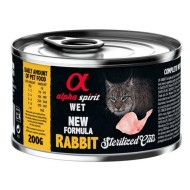 A/S WET konservs sterilizētām kaķēm ar trušu 200g