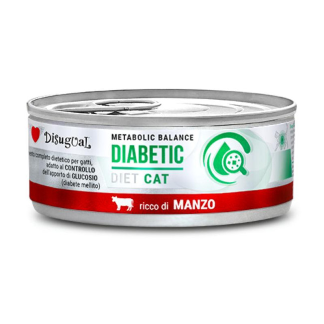 DISUGUAL Diabetic konservi kaķiem ar liellopu gaļu 85g (12)